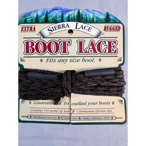 Sierra Lace Extra Rugged Boot Laces 144" Brown Black USA Made Hiking Work Boots